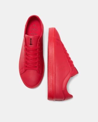 Red Lace-up Sneakers