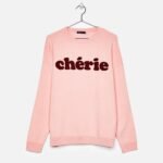 Oversized sweater with slogan