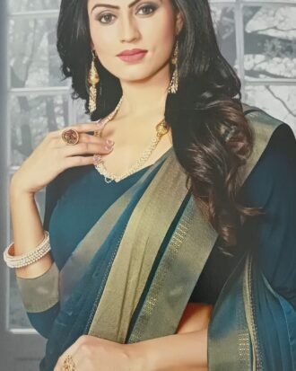 Elegant Teal Silk Saree